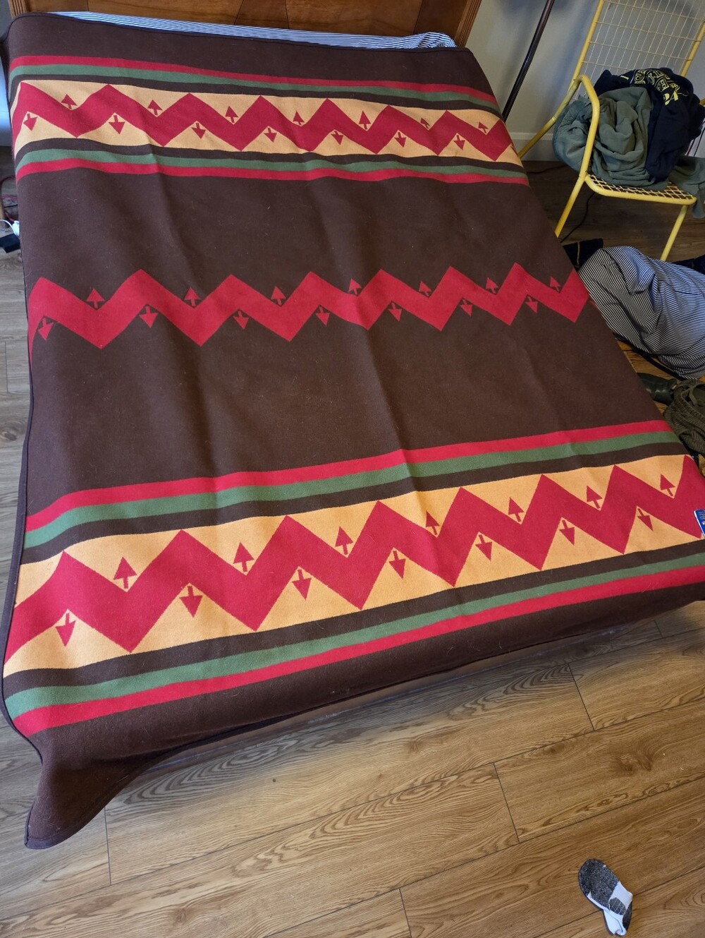 Vintage Pendleton Beaver State Wool Blanket "The Union" Reversible Heritage Coll